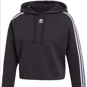 adidas Women's Cropped Hoodie - Black/XL